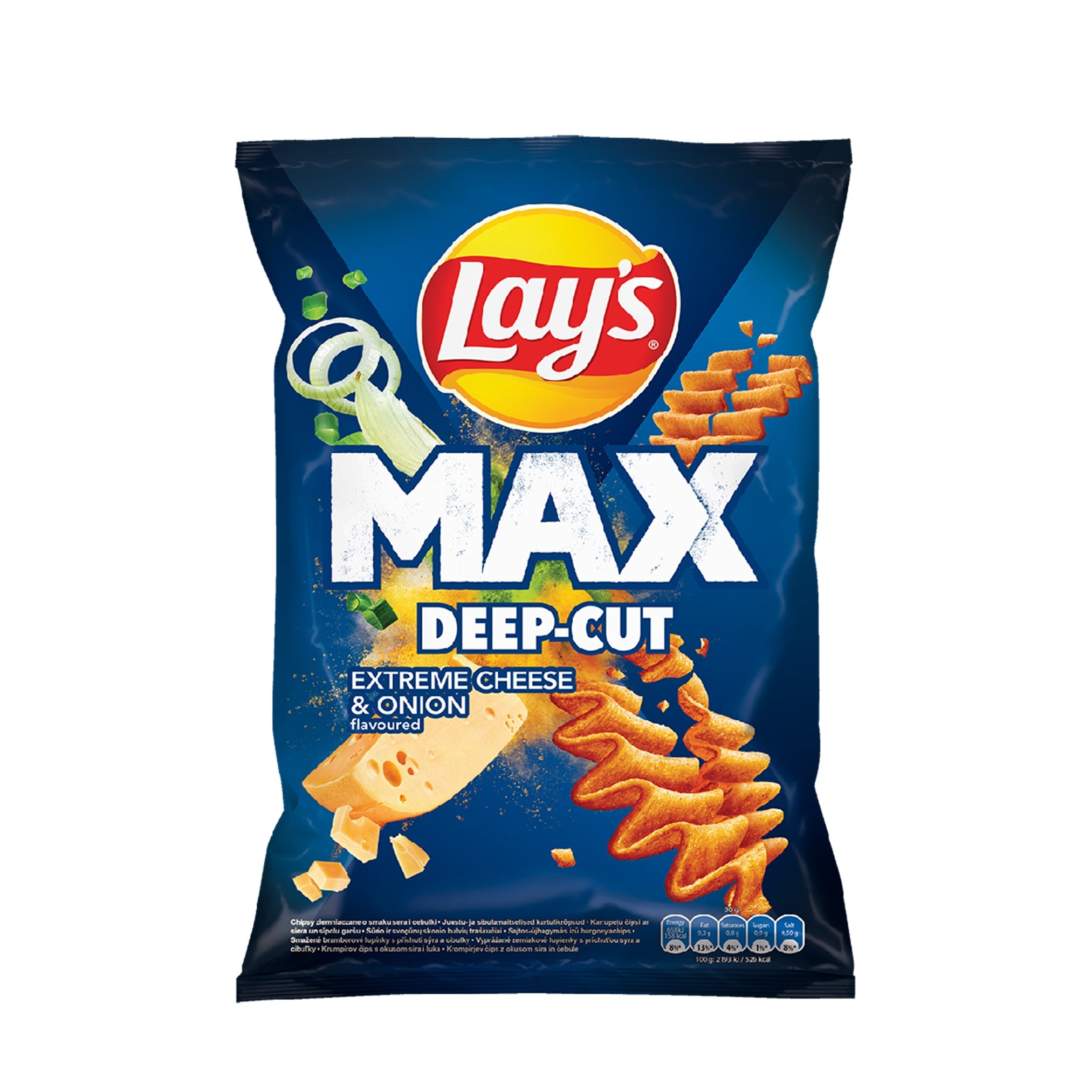Lay's Max Deep-Cut Cheese & Onion Crisps 120g